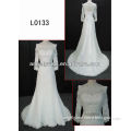2013 guangzhou design lace long sleeves wedding dress